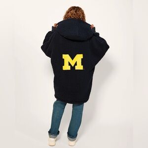 Jill Martin Univ of Michigan Unisex Sherpa Lounger Jacket Med/Lg NWT
